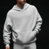 Swetr z kapturem Sports Club – kolor Athletic Heather Grey