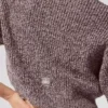 Swetr z krótkim rękawem w melance – grzybowa melanka