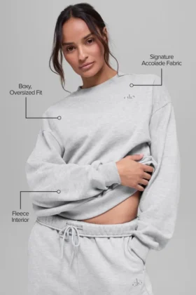 Swetr z okrągłym dekoltem Accolade – Athletic Heather Grey