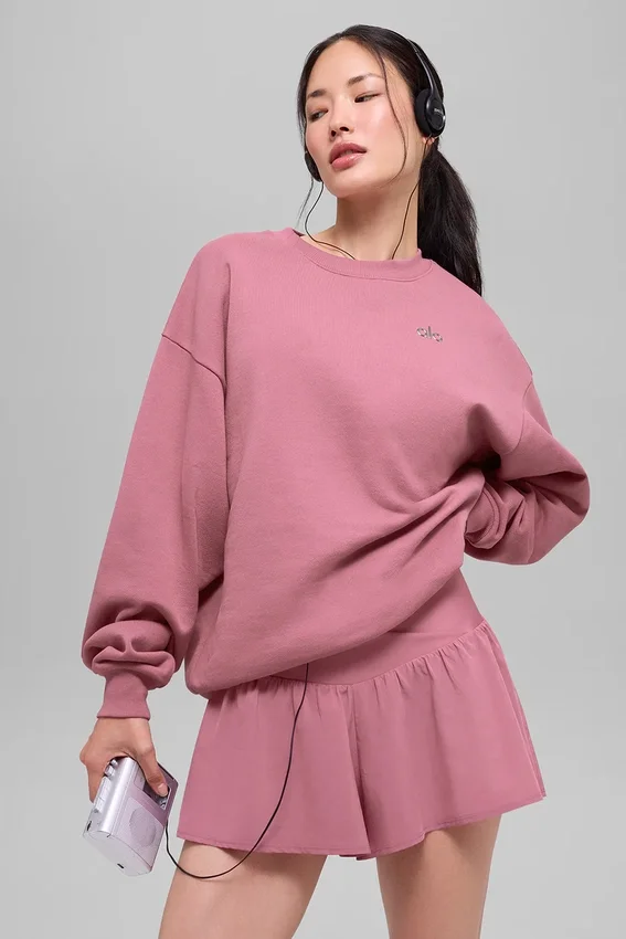 Swetr z okrągłym dekoltem Accolade – kolor Pink Wild Rose