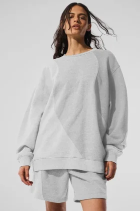 Swetr z okrągłym dekoltem Make Waves – Athletic Heather Grey Tonal