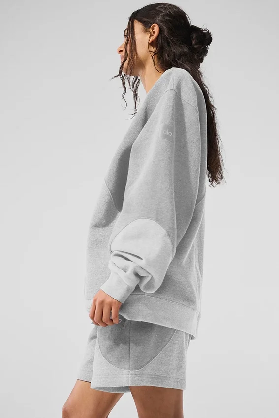 Swetr z okrągłym dekoltem Make Waves – Athletic Heather Grey Tonal
