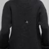 Swetr z prążkowanym dekoltem typu crew neck z wełny i kaszmiru – czarny