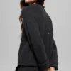 Swetr z prążkowanym dekoltem typu crew neck z wełny i kaszmiru – czarny