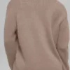 Swetr z wełny i kaszmiru New Class z dekoltem w serek w stylu oversize – Chai Latte