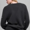Swetr z wełny i kaszmiru z serii New Class z dekoltem w serek w stylu oversize – czarny