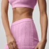 Swetr z wzorem pointelle Be Mine Hot Szorty – cukierkowy róż