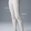 Swetr z wzorem pointelle i High-Waist Legginsy „Be Mine” – jasnoszary melanż