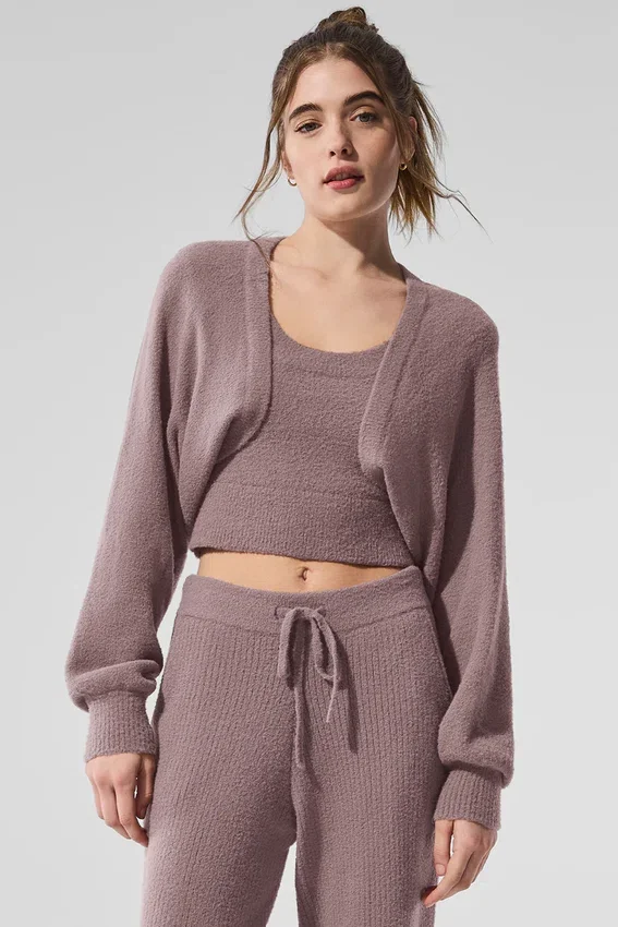 Szalik-swetr „Snuggle up” – kolor grzybowy