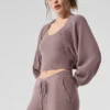 Szalik-swetr „Snuggle up” – kolor grzybowy