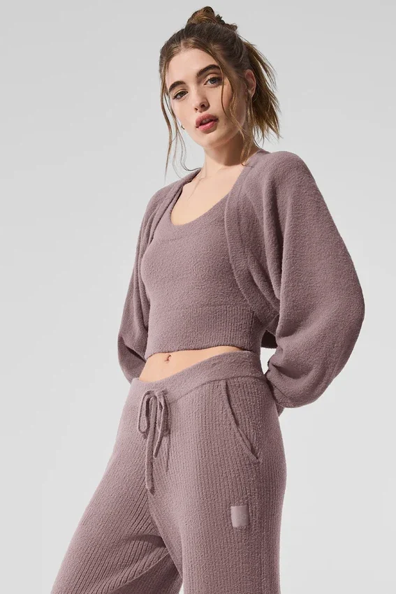 Szalik-swetr „Snuggle up” – kolor grzybowy