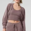 Szalik-swetr „Snuggle up” – kolor grzybowy
