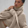 Szalik z kaszmiru Courchevel – Flax Heather