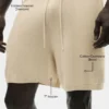 Szorty 7" z bawełny i kaszmiru Ever Soft – Sandy Beige