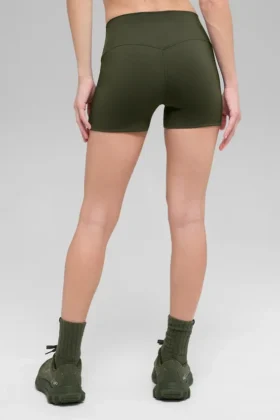 Szorty Alo Softsculpt High-Waist, 3″ – zielono-oliwkowe