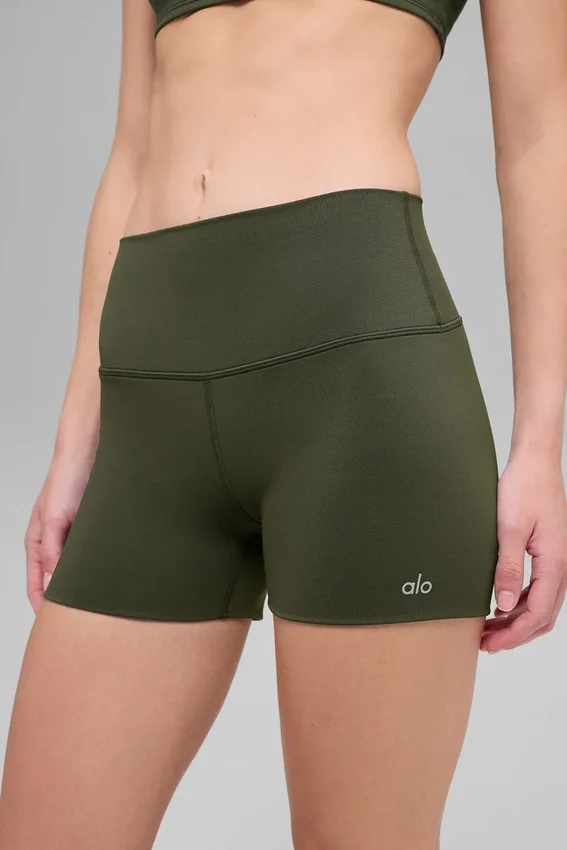 Szorty Alo Softsculpt High-Waist, 3" – zielono-oliwkowe