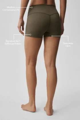 Szorty Alo Softsculpt High-Waist Precision, 3″ – kolor drzewa oliwnego