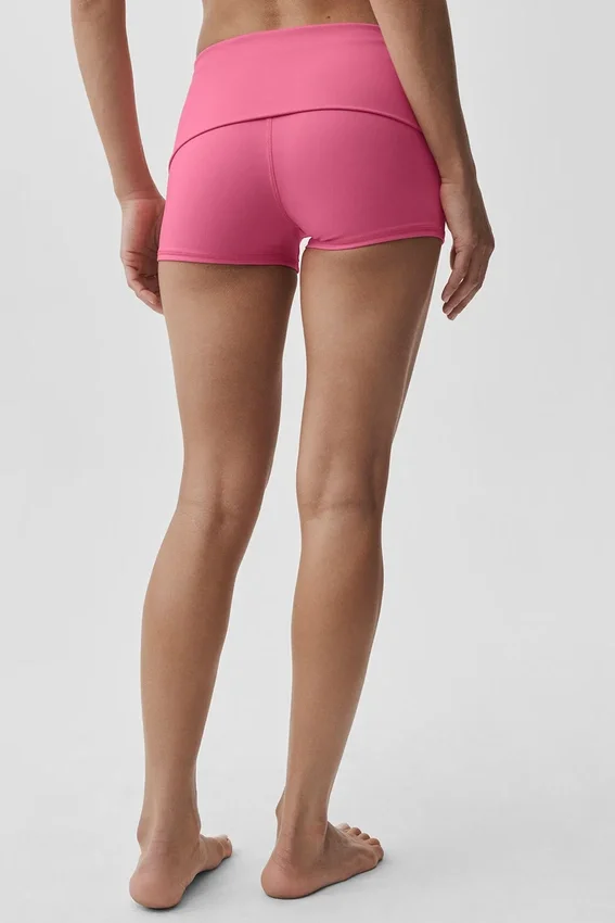 Szorty Alo Softsculpt z podwiniętym paskiem, niski stan, 3" – kolor Paradise Pink