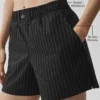 Szorty bokserskie Pinstripe Daylight – czarne/tytanowe