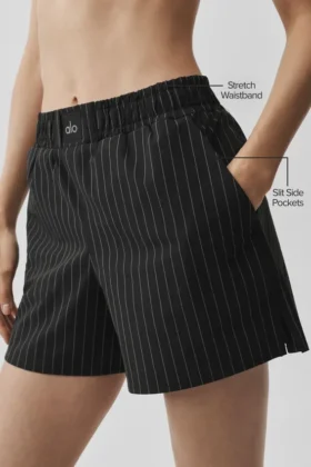 Szorty bokserskie Pinstripe Daylight – czarne/tytanowe