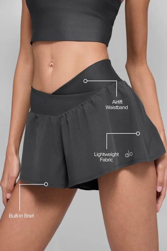 Szorty do biegania V-Cute – antracyt