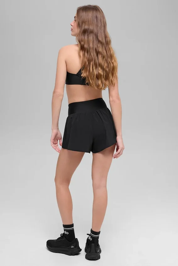 Szorty do biegania V-Cute – czarne