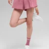 Szorty do biegania V-Cute – różowe „Wild Rose”