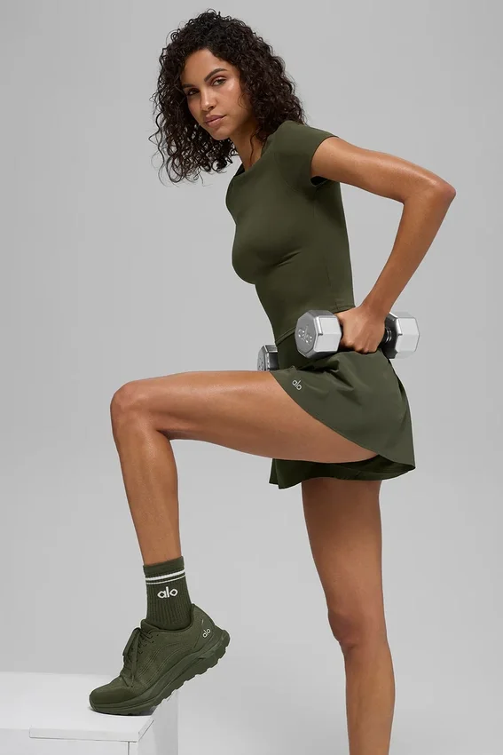 Szorty do biegania Victory – Green Olive