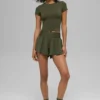 Szorty do biegania Victory – Green Olive