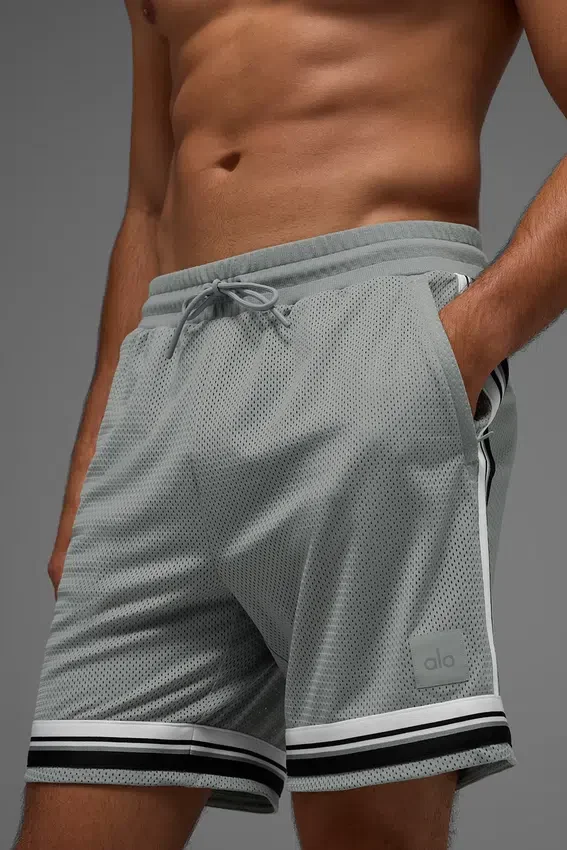 Szorty do koszykówki „Key Mesh” 7" – kolor Lunar Grey