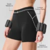 Szorty „Heart Throb” z High-Waist Airbrush i nadrukiem Airbrush, długość nogawki 4" – czarne/białe