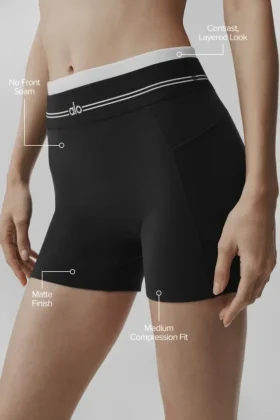 Szorty High-Waist Airbrush Better Together – czarne/białe