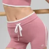 Szorty „High-Waist Airbrush Race Pace” o długości 4" – kolor różowy „Wild Rose”/biały