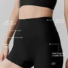 Szorty High-Waist Airlift Sleek o długości 3" – czarne