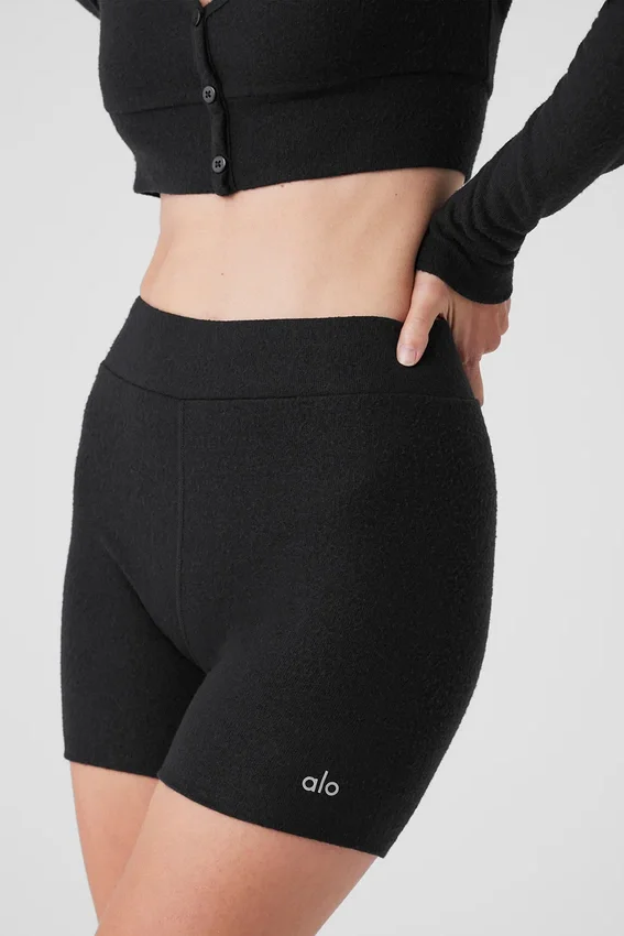 Szorty High-Waist Alolux „Me Time” – czarne