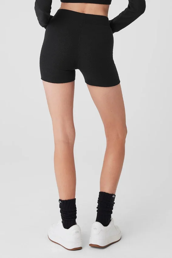 Szorty High-Waist Alolux „Me Time” – czarne