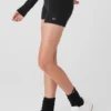 Szorty High-Waist Alolux „Me Time” – czarne