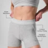 Szorty High-Waist Alosoft Heart Throb o długości 4” – kolor Athletic Heather Grey/White
