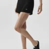 Szorty High-Waist z dzianiny sweterkowej – czarne