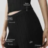 Szorty High-Waist z dzianiny sweterkowej – czarne