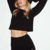 Szorty High-Waist z kaszmiru „Embrace” – czarne