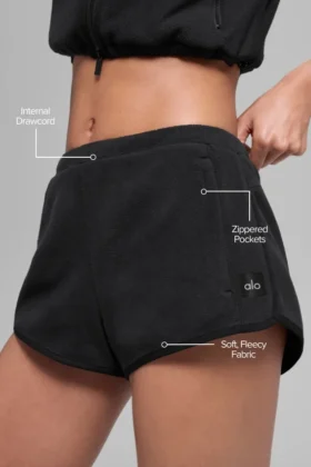 Szorty Polar Fleece Retreat – czarne