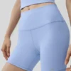 Szorty rowerowe High-Waist Airbrush 5" – jasnoniebieskie