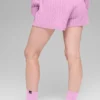 Szorty „Winter Bliss” z dzianiny typu cable knit – kolor Candy Heart Pink
