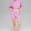 Szorty „Winter Bliss” z dzianiny typu cable knit – kolor Candy Heart Pink