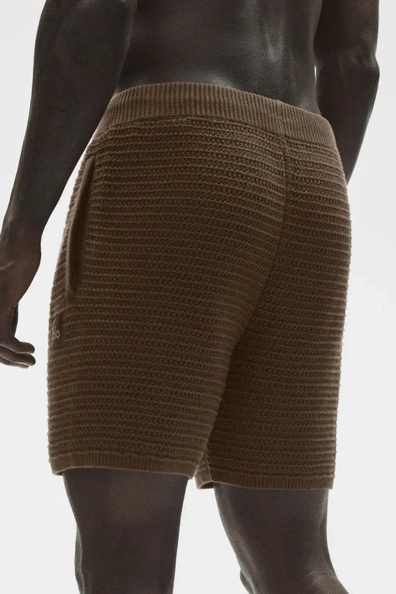Szorty z dzianiny typu shift o długości 5" – kolor Espresso