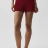 Szorty z dzianiny typu sweter High-Waist „Sunlit” – kolor Summer Romance Red