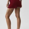 Szorty z dzianiny typu sweter High-Waist „Sunlit” – kolor Summer Romance Red