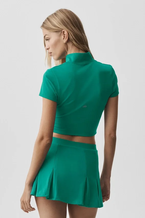 Szorty z krótkim rękawem i zamkiem na całej długości Alo Softsculpt – Emerald Isle