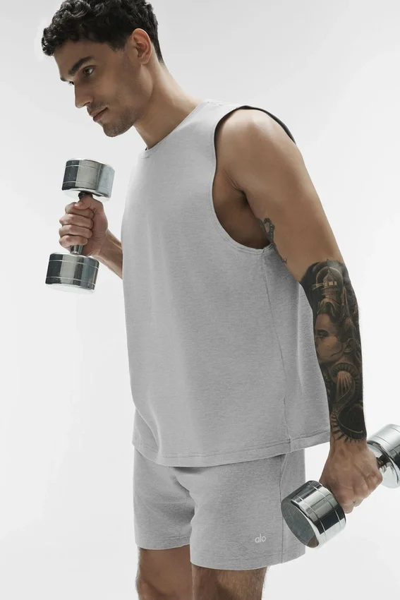 Top Conquer Muscle – szary melanż